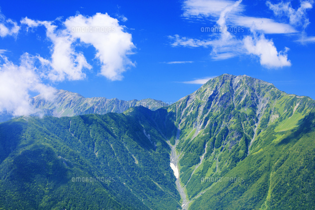 鳳凰三山 アカヌケ沢ノ頭より北岳 南アルプス[25488042334]の写真