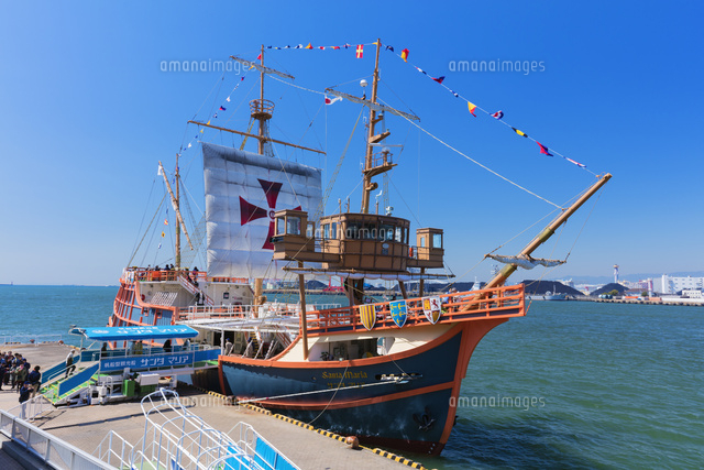 サンタマリア号 大阪港天保山[25516046829]の写真・イラスト素材