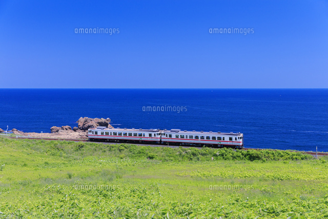 種差海岸 八戸線 鮫駅～陸奥白浜駅[25516047979]の写真・イラスト素材