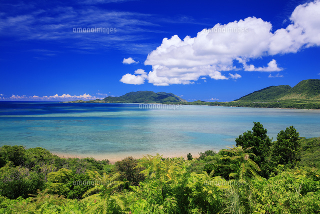 伊原間湾と平久保半島 石垣島 の写真素材 イラスト素材 アマナイメージズ