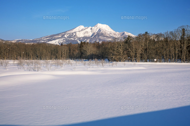 雪原と妙高山[25516062268]の写真・イラスト素材｜アマナイメージズ