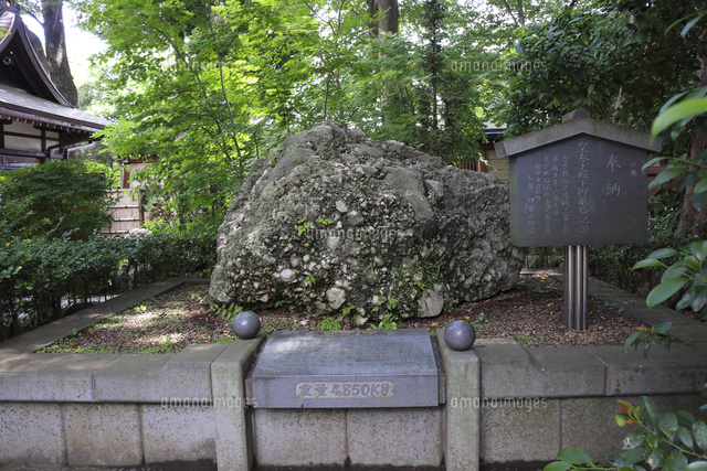 府中大國魂神社境内のさざれ石[25531002127]の写真・イラスト素材