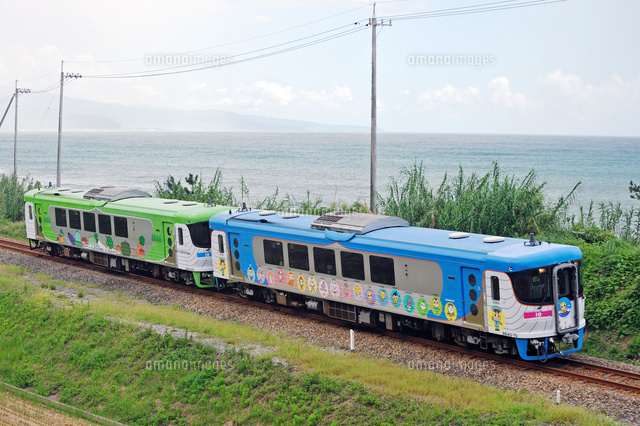 ぷんです。 太平洋に沿って走る土佐くろしお鉄道の9640型展望デッキ気動車