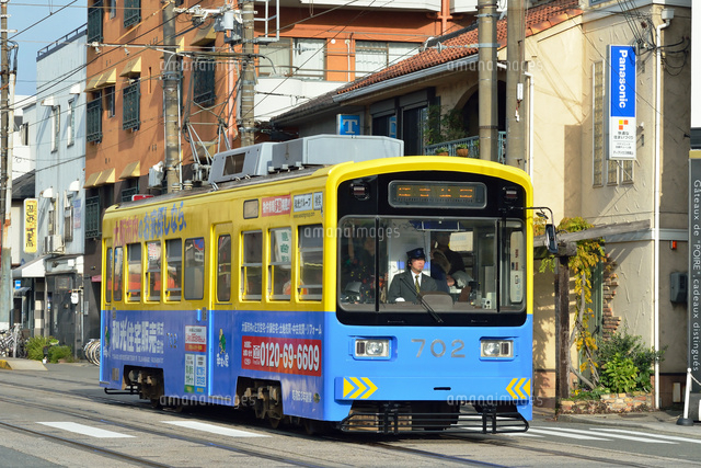 阪堺電気軌道モ701形路面電車[25668003269]の写真・イラスト素材