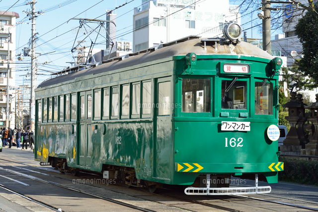 鉄道部品 阪堺電車 ドア横看板 ワンマン入口 阪堺電気軌道のモ161形路面電車（ありがとう住吉公園駅