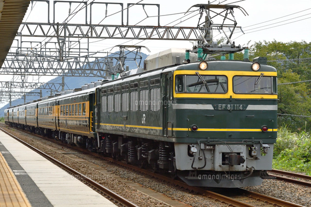 EF81牽引サロンカーなにわ（琵琶湖一周号）[25668003916]の写真