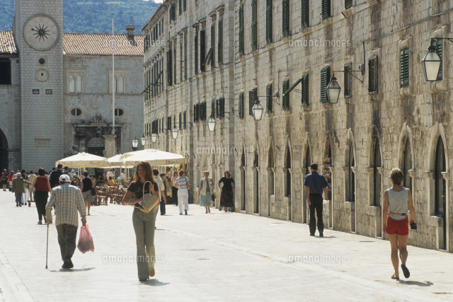 プラツァ通りとルジャ広場 の写真素材 イラスト素材 アマナイメージズ