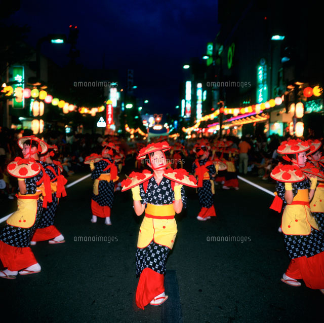 花笠踊り の写真素材 イラスト素材 アマナイメージズ