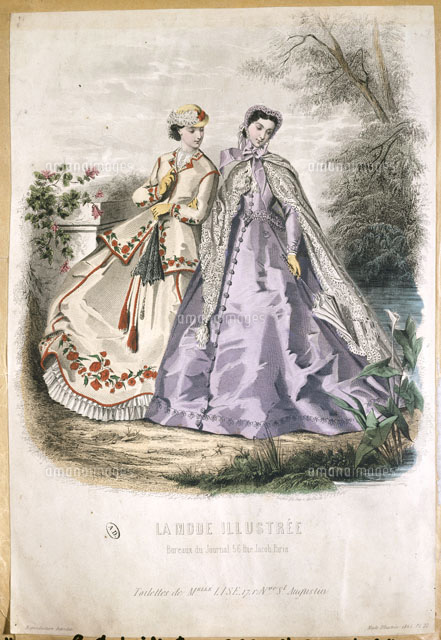 挿絵 リーズ嬢の衣装（19世紀）[26004018024]の写真・イラスト素材