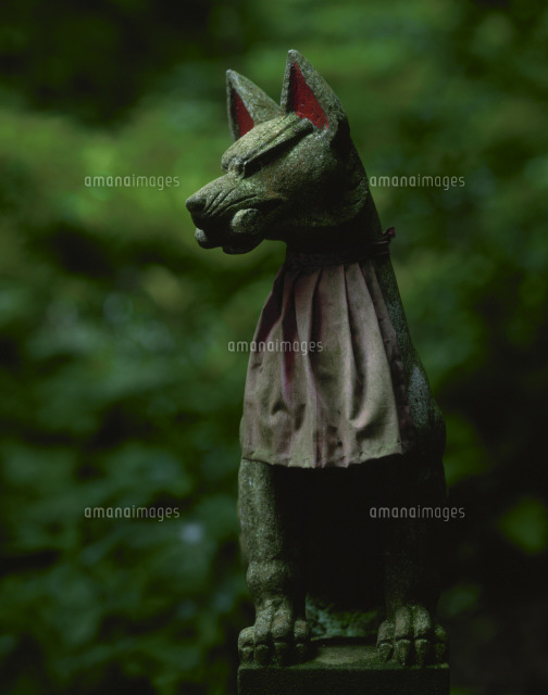 【神狐】狐像　稲荷紋 送料無料 いくらから 神狐】狐像 稲荷紋 （お稲荷さん キツネ