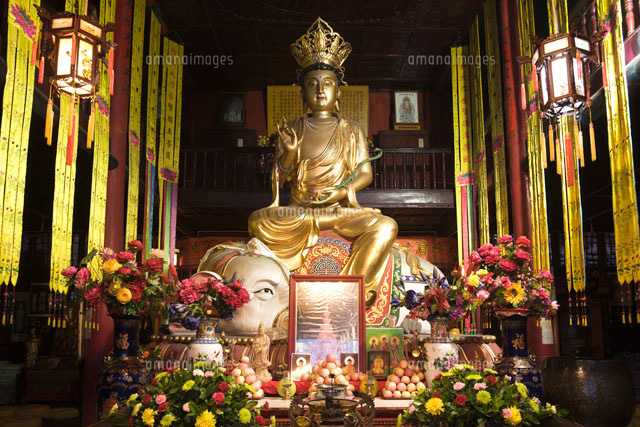 報国寺の南無大行普賢願王菩薩 峨眉山[26095005745]の写真・イラスト