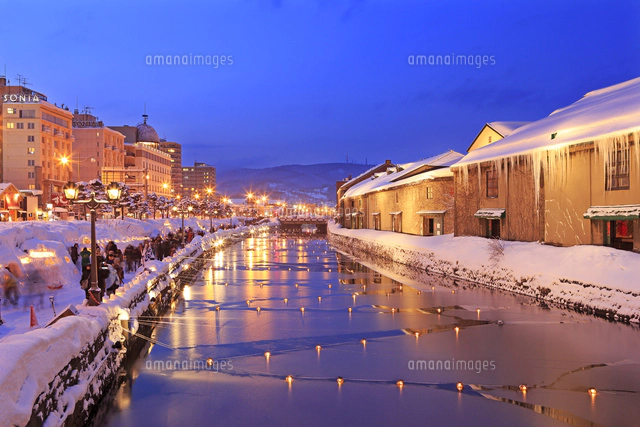 小樽運河夜景 水彩画   (F4) hq720.jpg?sqp=-