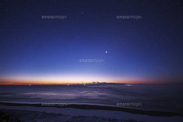 朝の海と星[26120051264]の写真・イラスト素材｜アマナイメージズ