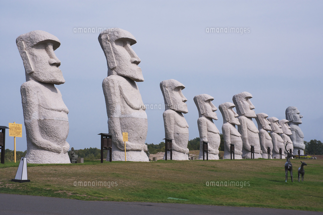 真駒内滝野霊園 モアイ像[26120054965]の写真・イラスト素材｜アマナ