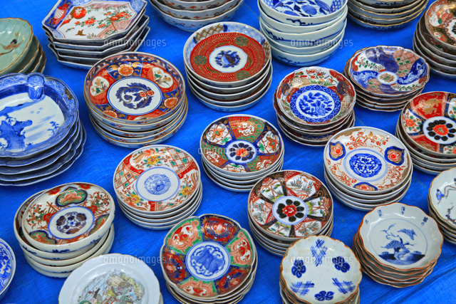 伊万里焼き 伊万里焼 染付 大皿 獅子模様 明治時代