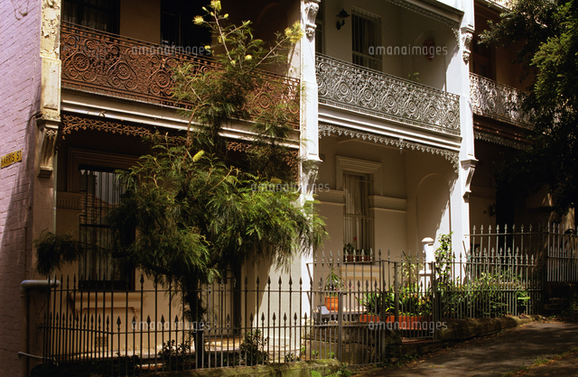 シドニー パディントン アイアンレースのテラスハウス の写真素材 イラスト素材 アマナイメージズ