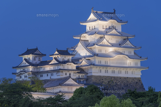 姫路城 夜景 の写真素材 イラスト素材 アマナイメージズ