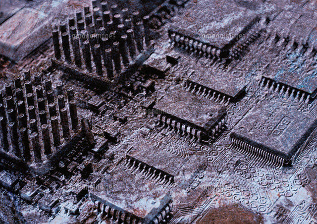 IC基盤の化石[00558010088]の写真・イラスト素材｜アマナイメージズ