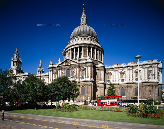 セントポール大聖堂 ロンドン イギリス の写真素材 イラスト素材 アマナイメージズ