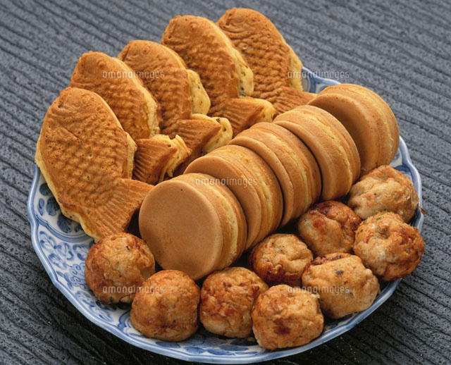 たい焼きたこ焼き大判焼き[01449010391]の写真・イラスト素材｜アマナ 