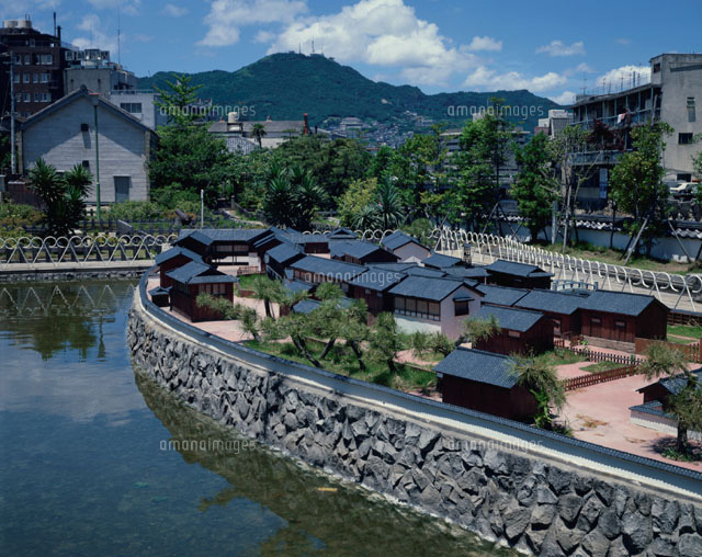 出島跡 模型 稲佐山 長崎県 の写真素材 イラスト素材 アマナイメージズ