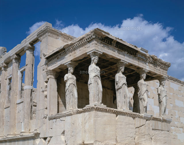 エレクティオン神殿のカリアテッド アテネ ギリシャ の写真素材 イラスト素材 アマナイメージズ