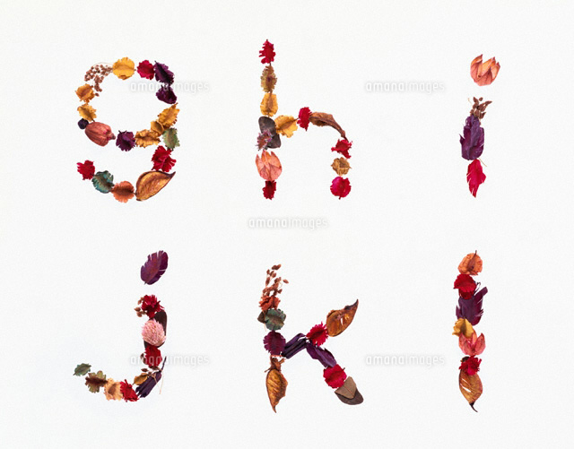 ポプリで作ったアルファベットの文字 G L の写真素材 イラスト素材 アマナイメージズ