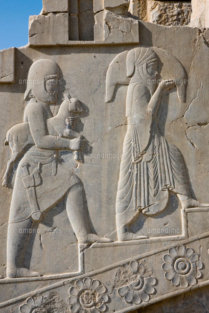 ペルセポリス('07仏)未開封（見本品） ペルセポリス遺跡 謁見の間のレリーフ[02022347274]の写真・イラスト