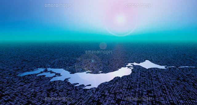 日本列島 CG[02062004875]の写真素材・イラスト素材｜アマナイメージズ