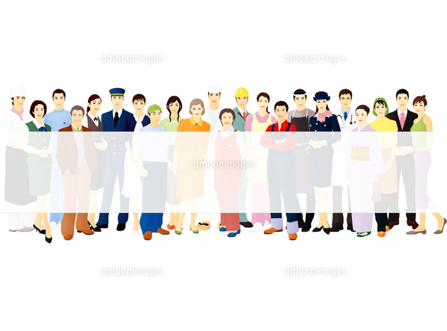 様々な職業の群衆 の写真素材 イラスト素材 アマナイメージズ