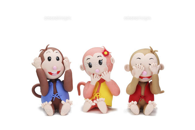 見ざる言わざる聞かざる の写真素材 イラスト素材 アマナイメージズ