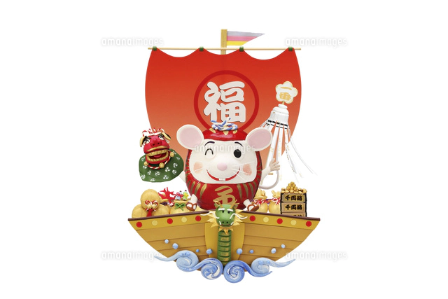 新年の挨拶をするねずみのカップルが乗った宝船 の写真素材 イラスト素材 アマナイメージズ 新年の挨拶をするねずみのカップルが乗った宝船 の写真素材 イラスト素材 アマナイメージズ