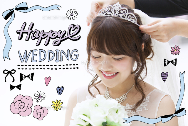 結婚式準備をする女性 の写真素材 イラスト素材 アマナイメージズ