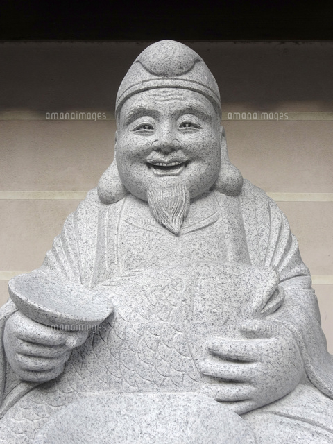 大阪天満宮の恵比寿石像[10131025878]の写真・イラスト素材｜アマナ