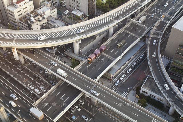 阪神高速西船場ジャンクション の写真素材 イラスト素材 アマナイメージズ