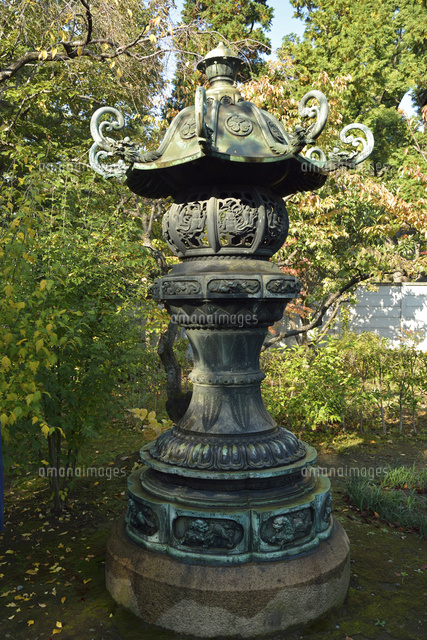 東叡山寛永寺の開山堂 銅灯籠[10131082759]の写真・イラスト素材