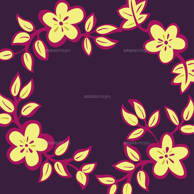 花柄のパターン の写真素材 イラスト素材 アマナイメージズ