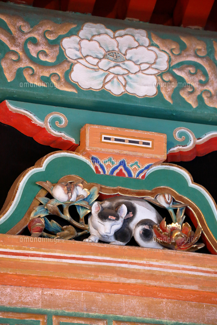 日光 東照宮 眠り猫 の写真素材 イラスト素材 アマナイメージズ