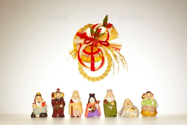 七福神 一列に並ぶ七福神[10132106832]の写真・イラスト素材｜アマナイメージズ