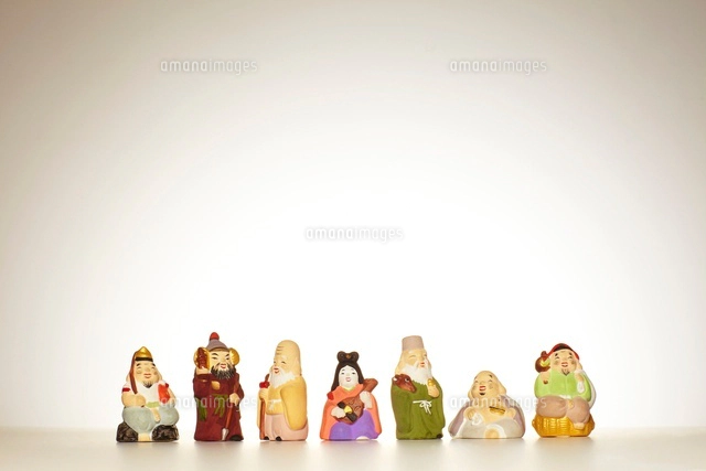 七福神 一列に並ぶ七福神[10132106832]の写真・イラスト素材｜アマナイメージズ