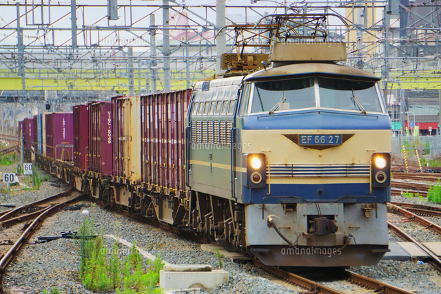 Jr京都線のef66貨物列車 の写真素材 イラスト素材 アマナイメージズ