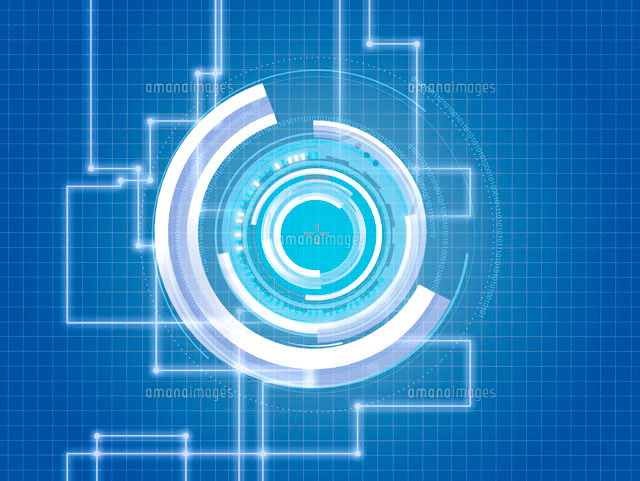 青白く光る回路系itバックグラウンドイメージ の写真素材 イラスト素材 アマナイメージズ