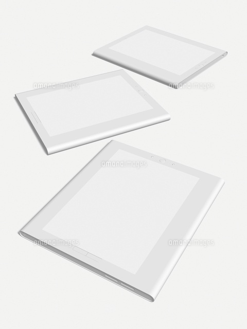 タブレット端末のモノクロイメージ の写真素材 イラスト素材 アマナイメージズ