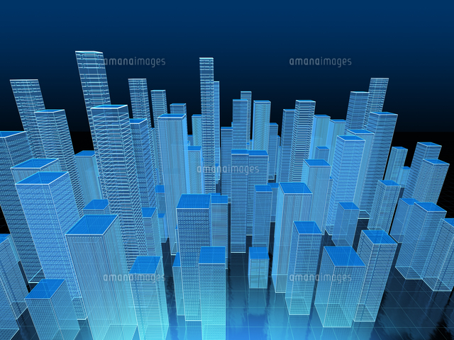 高層ビル群を俯瞰 の写真素材 イラスト素材 アマナイメージズ