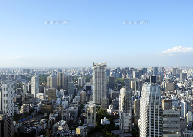 東京タワー特別展望台から見る皇居方向の眺め の写真素材 イラスト素材 アマナイメージズ