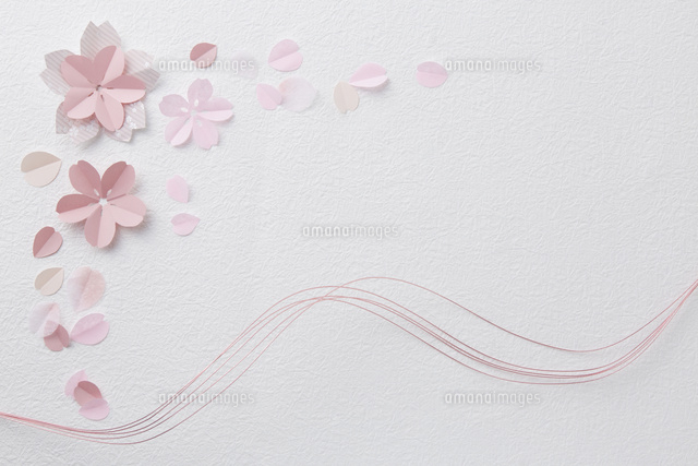 桜ペーパークラフトイメージ の写真素材 イラスト素材 アマナイメージズ
