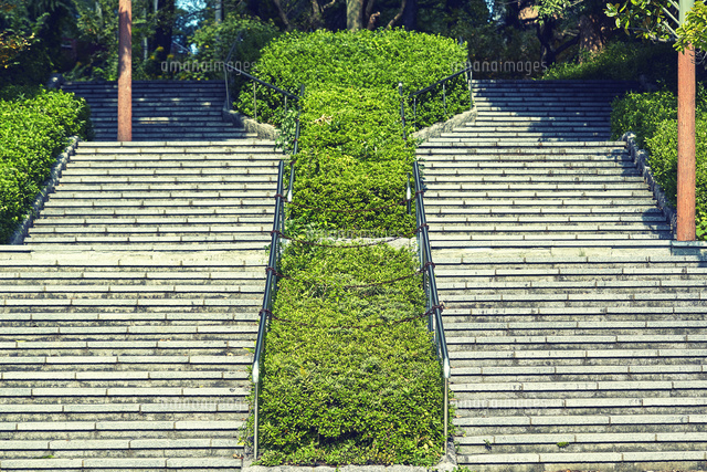 公園の階段 10179013454 の写真素材 イラスト素材 アマナイメージズ