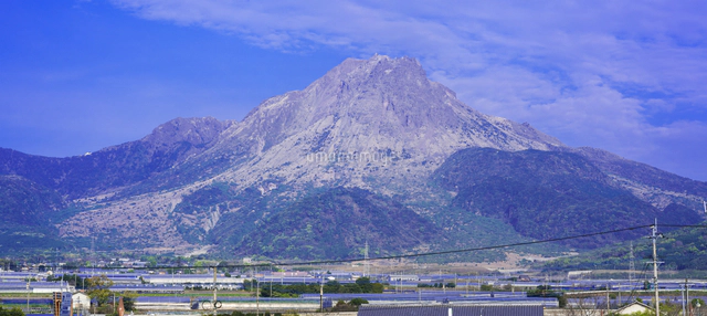 長崎県 島原市 風景 雲仙普賢岳遠望 道の駅 みずなし本陣ふかえ