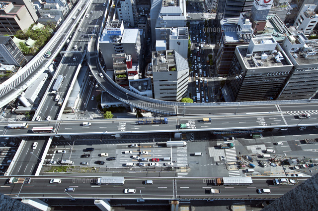 阪神高速道路 西船場ジャンクション の写真素材 イラスト素材 アマナイメージズ