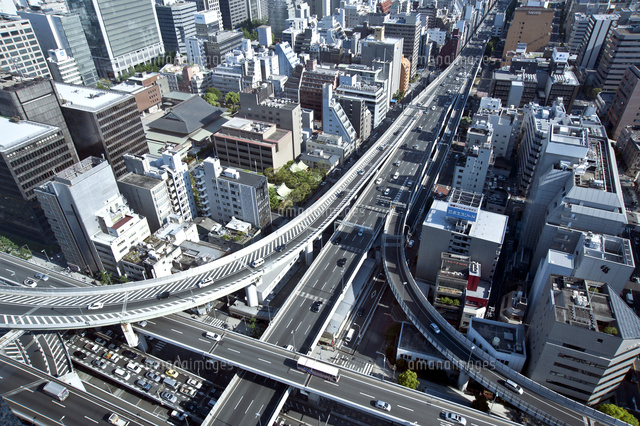 阪神高速道路 西船場ジャンクション の写真素材 イラスト素材 アマナイメージズ